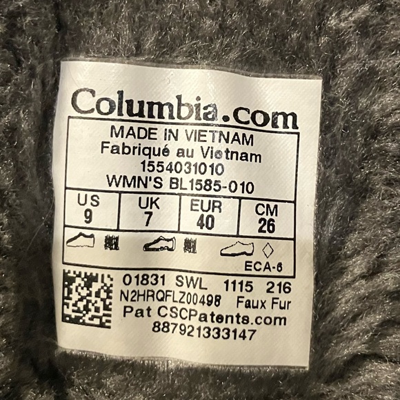 Columbia black winter boots.  200gram.  Waterproof.  EUC! - Picture 6 of 11